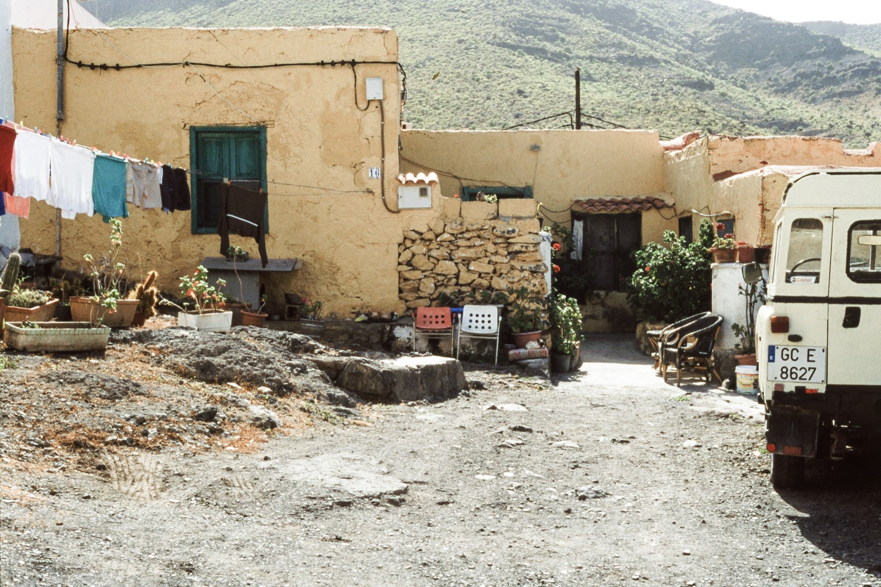 A quiet village street with old houses