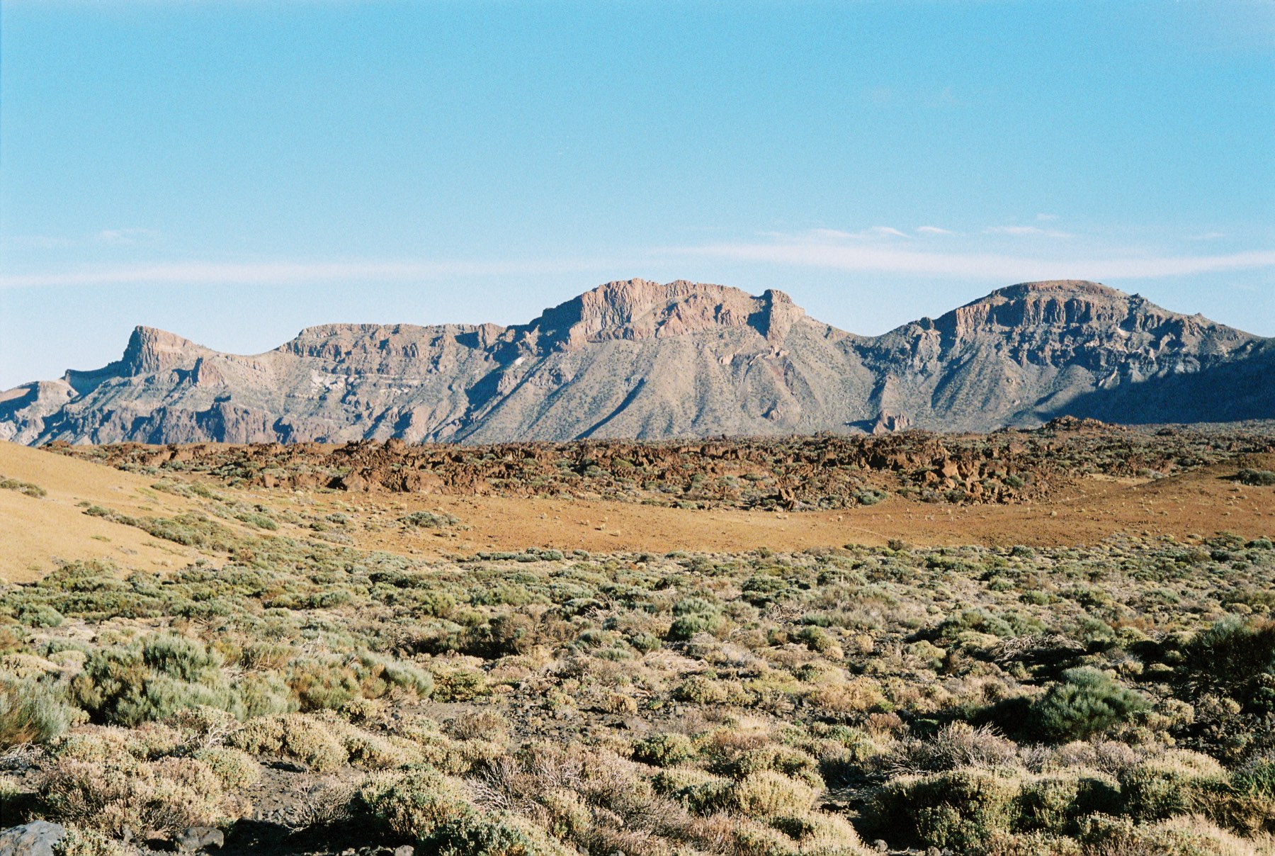 Wide volcanic plain below the rim of the Teide caldera